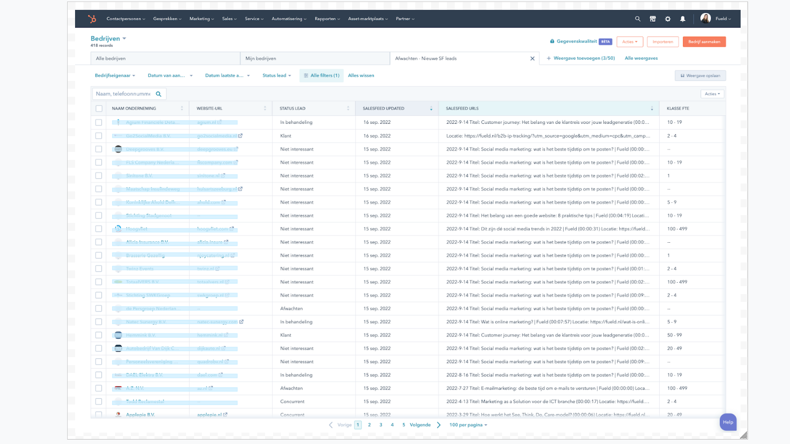 Salesfeed Hubspot Integration 